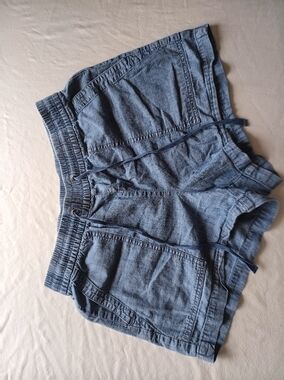 GAP Light Blue Denim-Style Elastic Waist Shorts